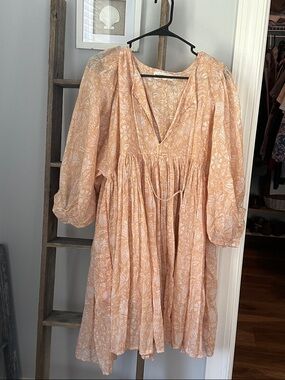 Daughters of India apricot blush Kyra Mini Dress